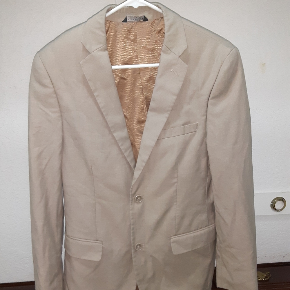 CARAVELLI Slim Two Button Beige Blazer